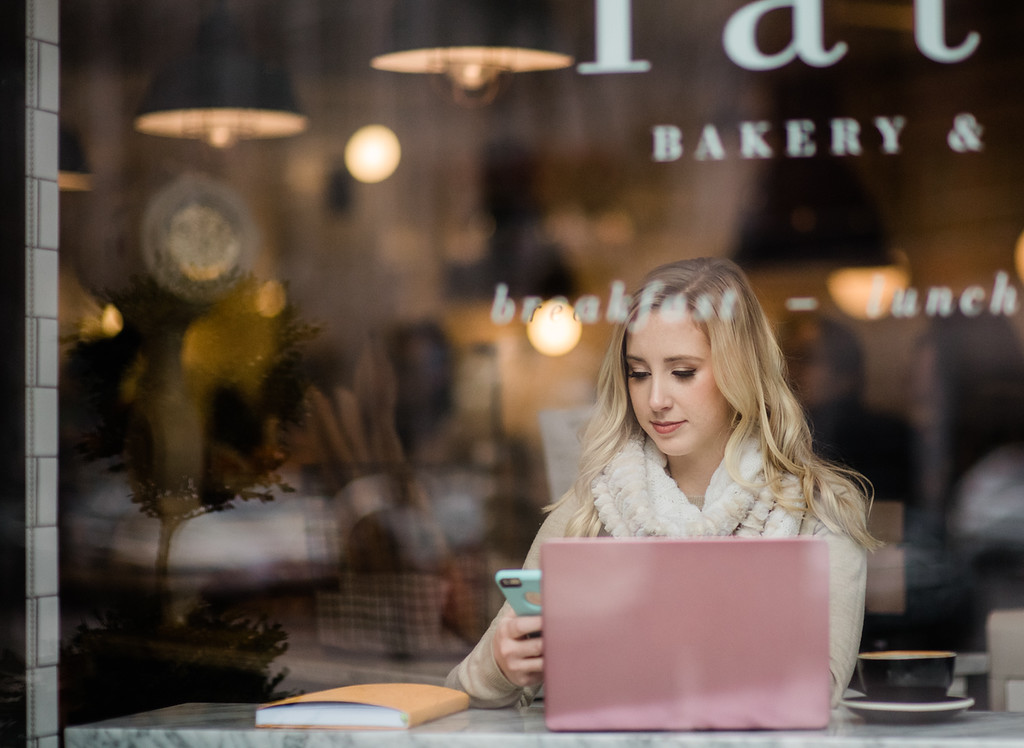 Kayla Coaching at Cafe